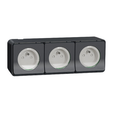 Schneider Electric Mureva Styl Mureva STYL WCD 3V klapd ip55 grijs pen