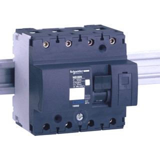 Schneider Electric acti 9 installatieautomaat D karakteristiek 10a 4P 4 beveiligd incl nul 6te