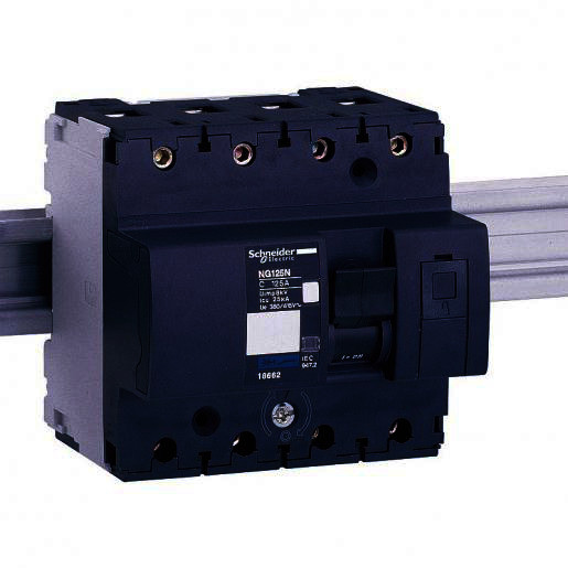 Schneider Electric acti 9 installatieautomaat B karakteristiek 100a 4P 4 beveiligd incl nul 6te 18667