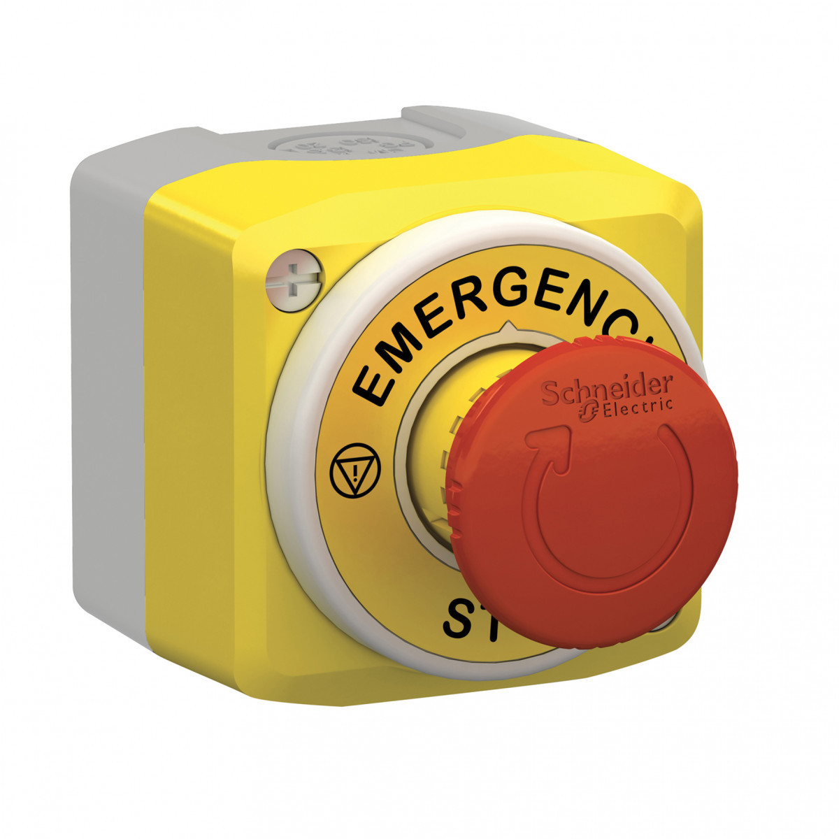 Schneider Electric Harmony XALD, XALK Ill. ring with E. stop D40 TTR control box 24V 2 colors white/red fixe