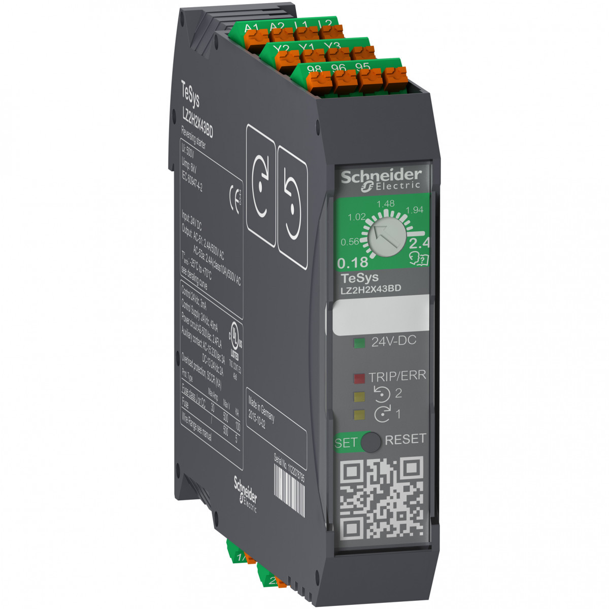 Schneider Electric omk.starter 0,18-2,4a 24VDC veerklem