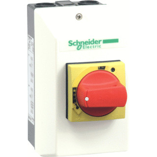 Schneider Electric plastic enclosure empty GV2 with red rot