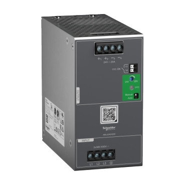 Schneider Electric Power supplies for industrial use, Regulated Power supply, 380-500V ac, 24V, 20a, 3 phases, universal