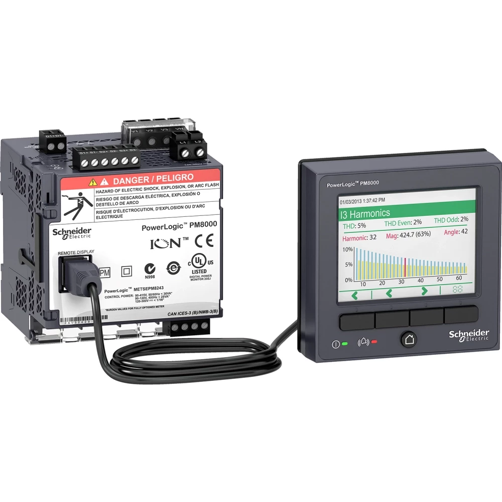 Schneider Electric powerlogic - PM8144 - power quality meter - 0.2S - 31ste harm - din -