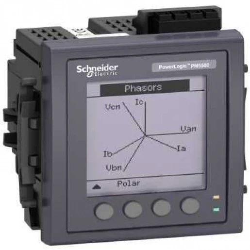 Schneider Electric PowerLogic™ PM5000 Power Meters PM5340 - energiemeter - inbouw - 1-31 harm. - 256KB - 2xdi/do, relais