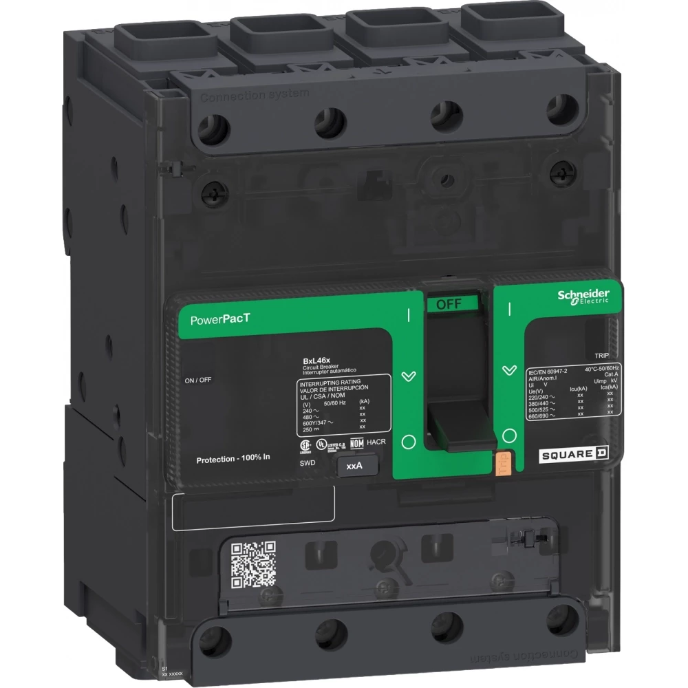 Schneider Electric MCCB 25ka 600Y/347V ul 30a 4P terminal