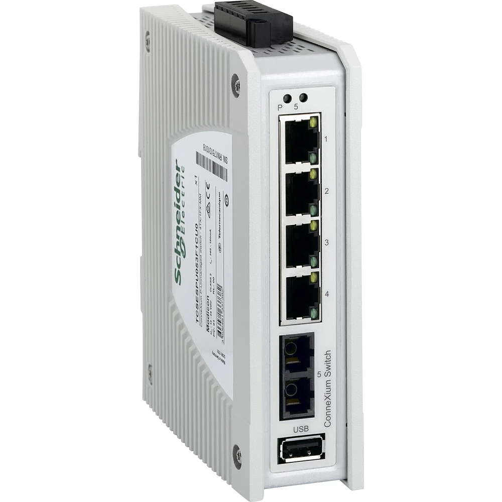 Schneider Electric premium unmanaged switch 4TX/ 1FX-MM