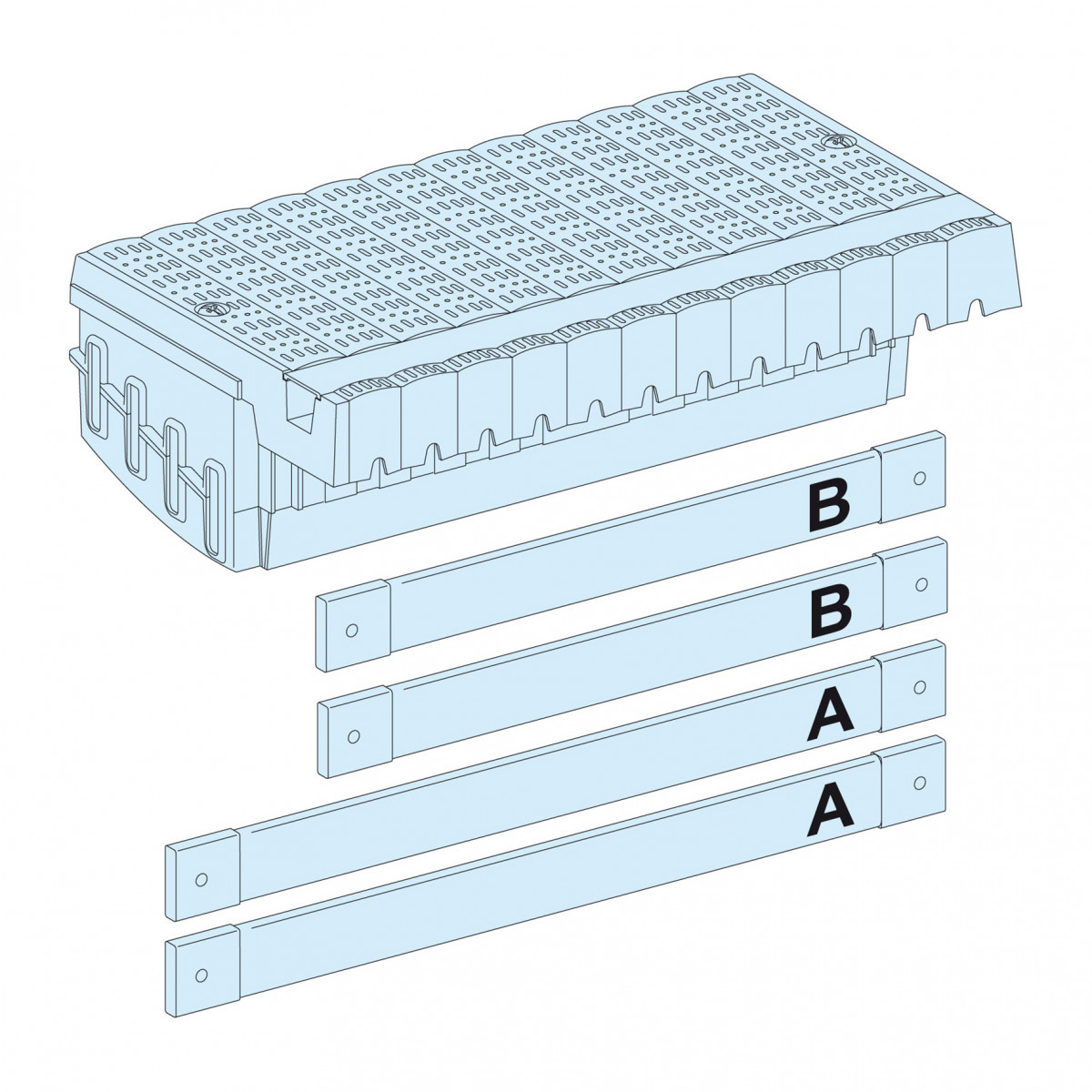 Schneider Electric PrismaSeT Polypact Vast/uit+s 4P M/soep.verbinding