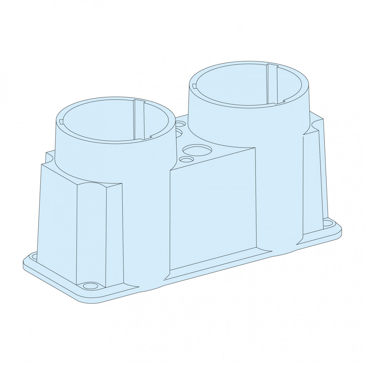 Schneider Electric PrismaSeT Prisma G kabeldoorvoerplaten 2 ingangen
