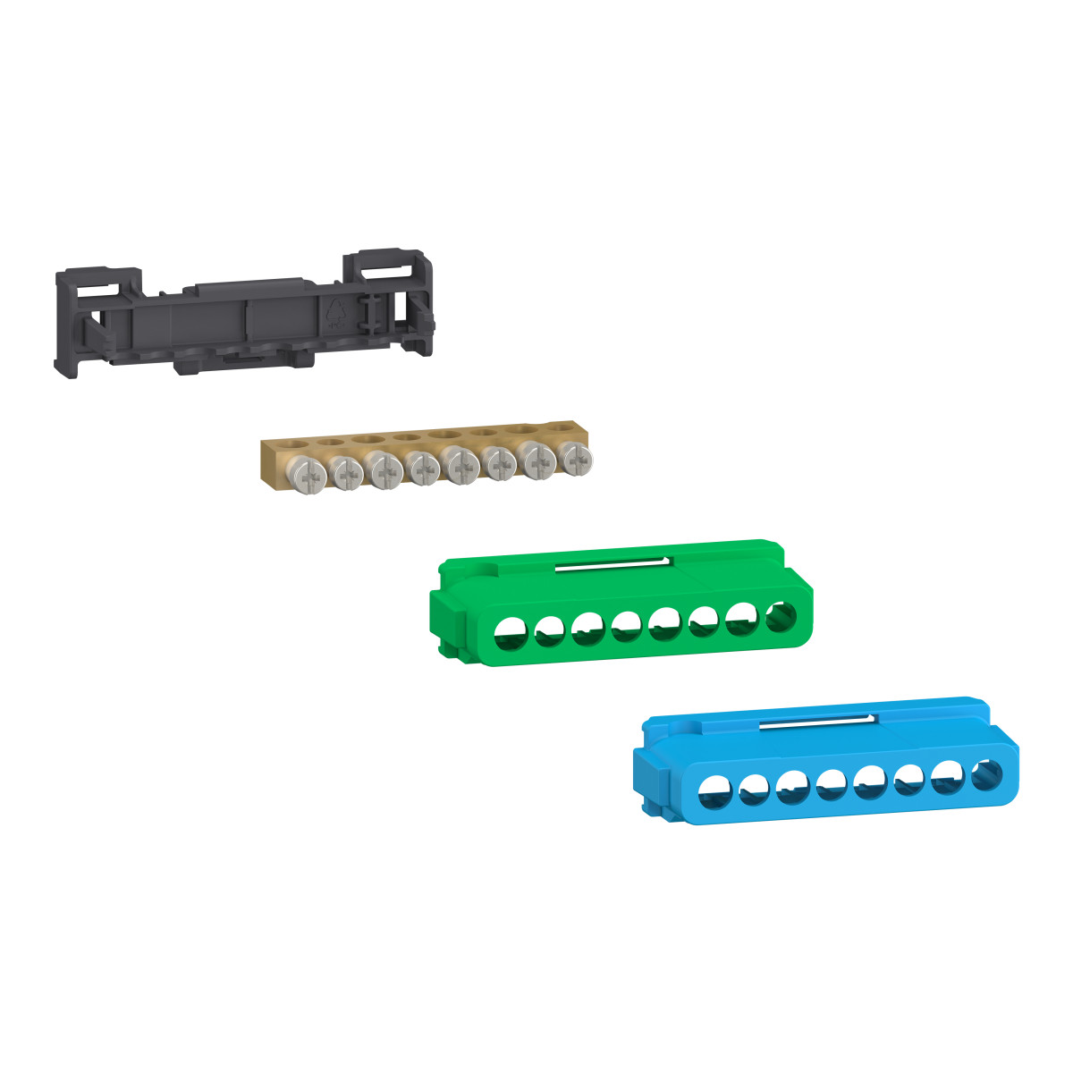 Schneider Electric PrismaSeT XS Linergy, klemmen-/verdeelblok, 8 uitgangen, 4x16 MM² + 4x10 MM², voor