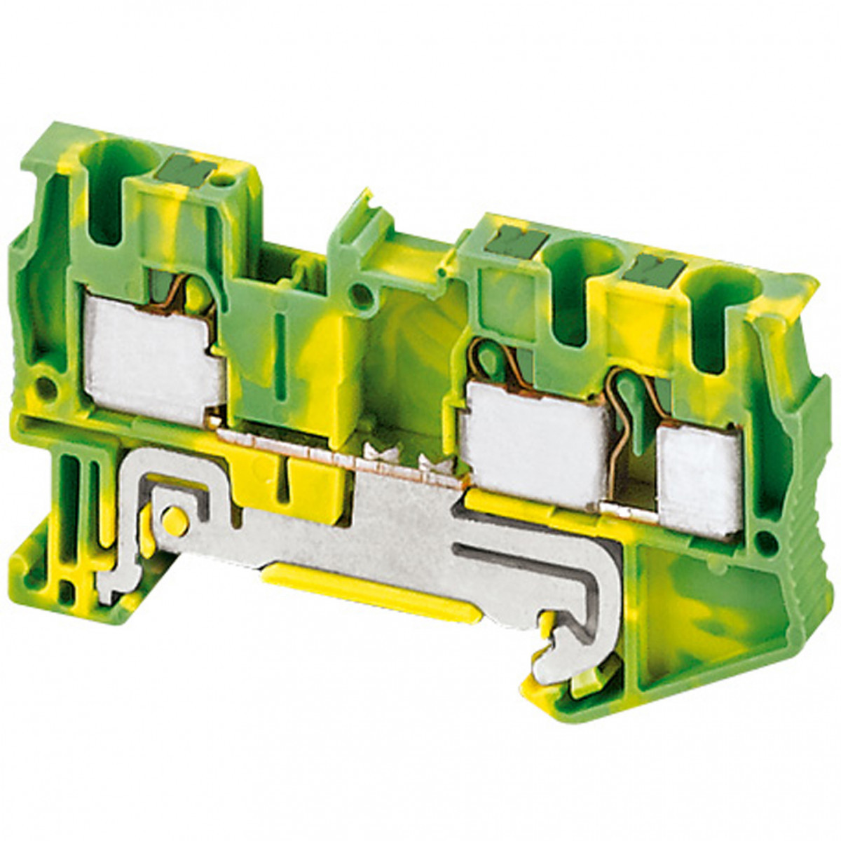 Schneider Electric Linergy TR terminals blocks Linergy - aardingsklemmenblok - 4MM² - enkel niveau - push-in - groen