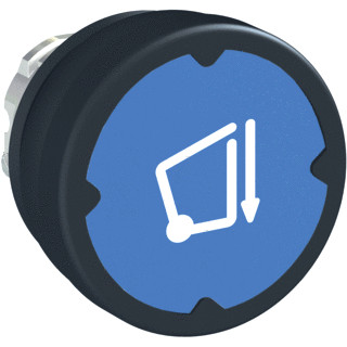 Schneider Electric pushbutton he dark blue with marking