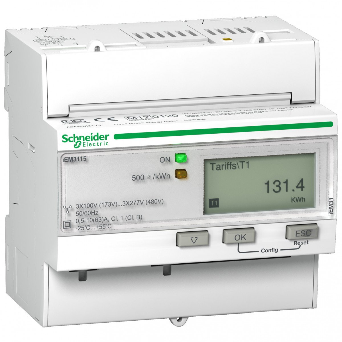 Schneider Electric Iem3115 3F multi KWH meter mid 63a