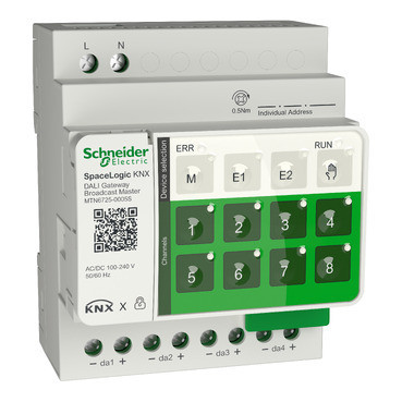 Schneider Electric SpaceLogic KNX Spacelogic KNX dali gateway broadcast 4 kanalen secure