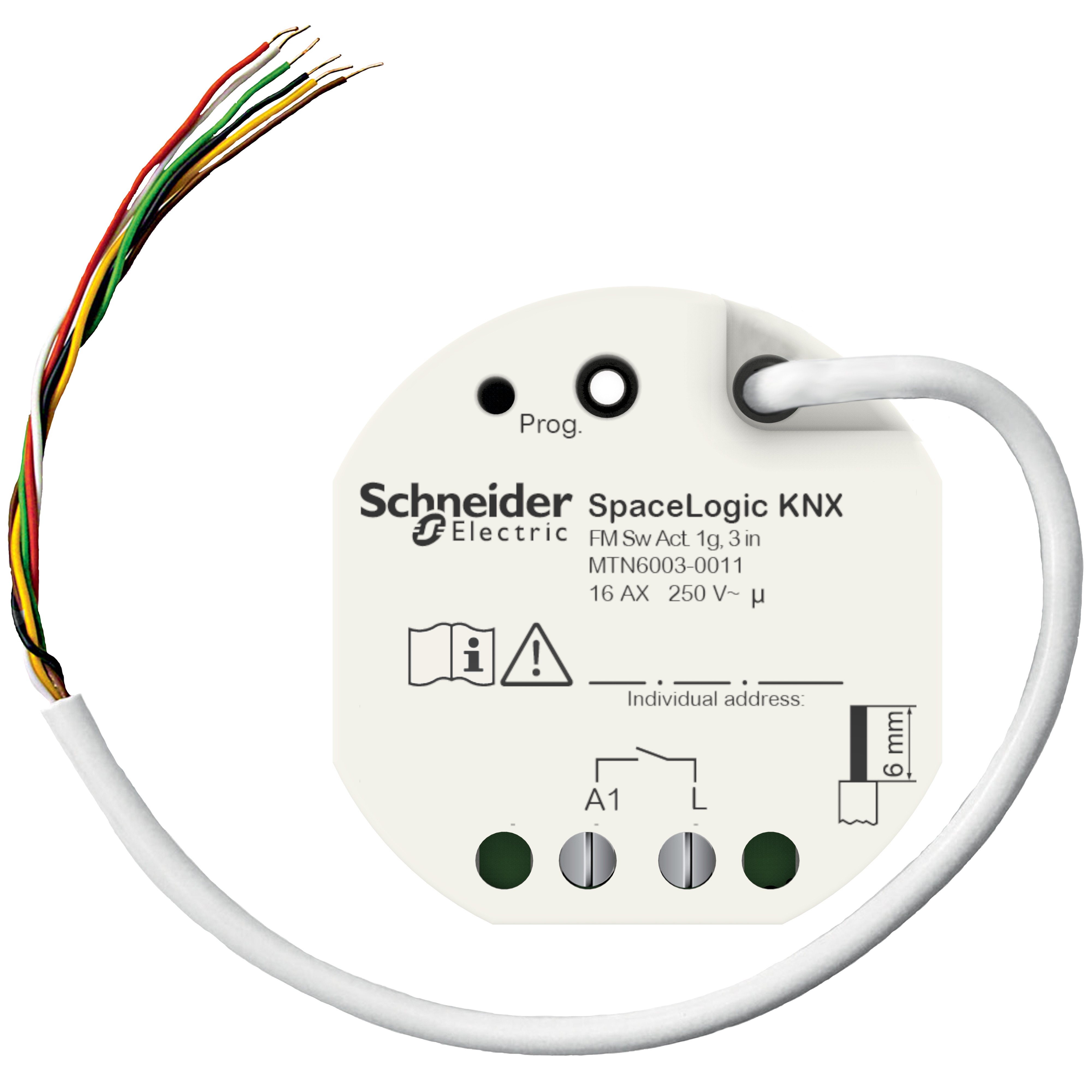 Schneider Electric SpaceLogic KNX Schakelaarbediening, spacelogic KNX, 16 ax, 1 stel, inbouwmontage, 3 B