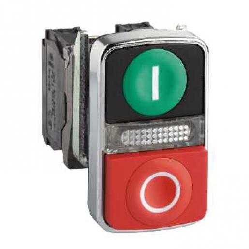 Schneider Electric dubbele drukknop metaal