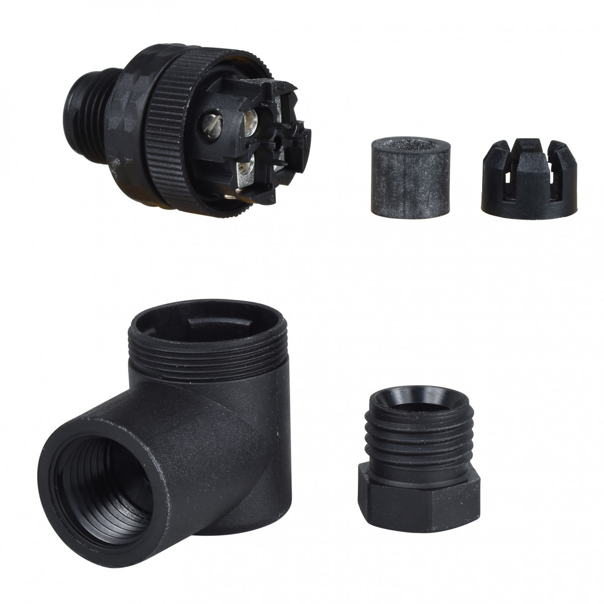 Schneider Electric connector M12 4P haaks M