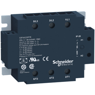 Schneider Electric 3 phase SSR 530vac 25a 24VDC