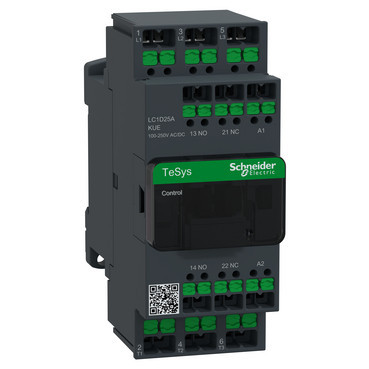 Schneider Electric TeSys Deca Advanced Contactor Tesys deca 25a 440V 3P ac3 spoel 100-250V ac/DC snap-in