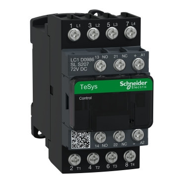 Schneider Electric TeSys Deca Advanced Contactor Tesys deca S207, 4P (2no + 2NC), ac-1 20a, = 440 V, 72V DC