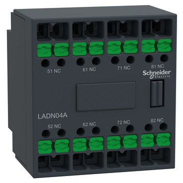 Schneider Electric TeSys Deca Advanced Tesys Deca front hulpcontactblok 0no 4NC snap-in