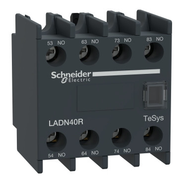 Schneider Electric TeSys Deca Advanced Hulpcontactblok, tesys deca, 4no, schroefklemmen