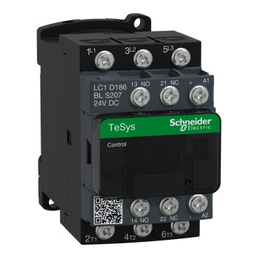 Schneider Electric TeSys Deca Advanced Tesys Deca contactor S207 - 3P (3no) ac-3/ac-3e 18a <=440V - coil 24V