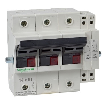 Schneider Electric TeSys DF, LS1/GK1 Tesys - gk1e - zekeringhouder - 3M -50a - fasebewaking - 1no - maat: 1