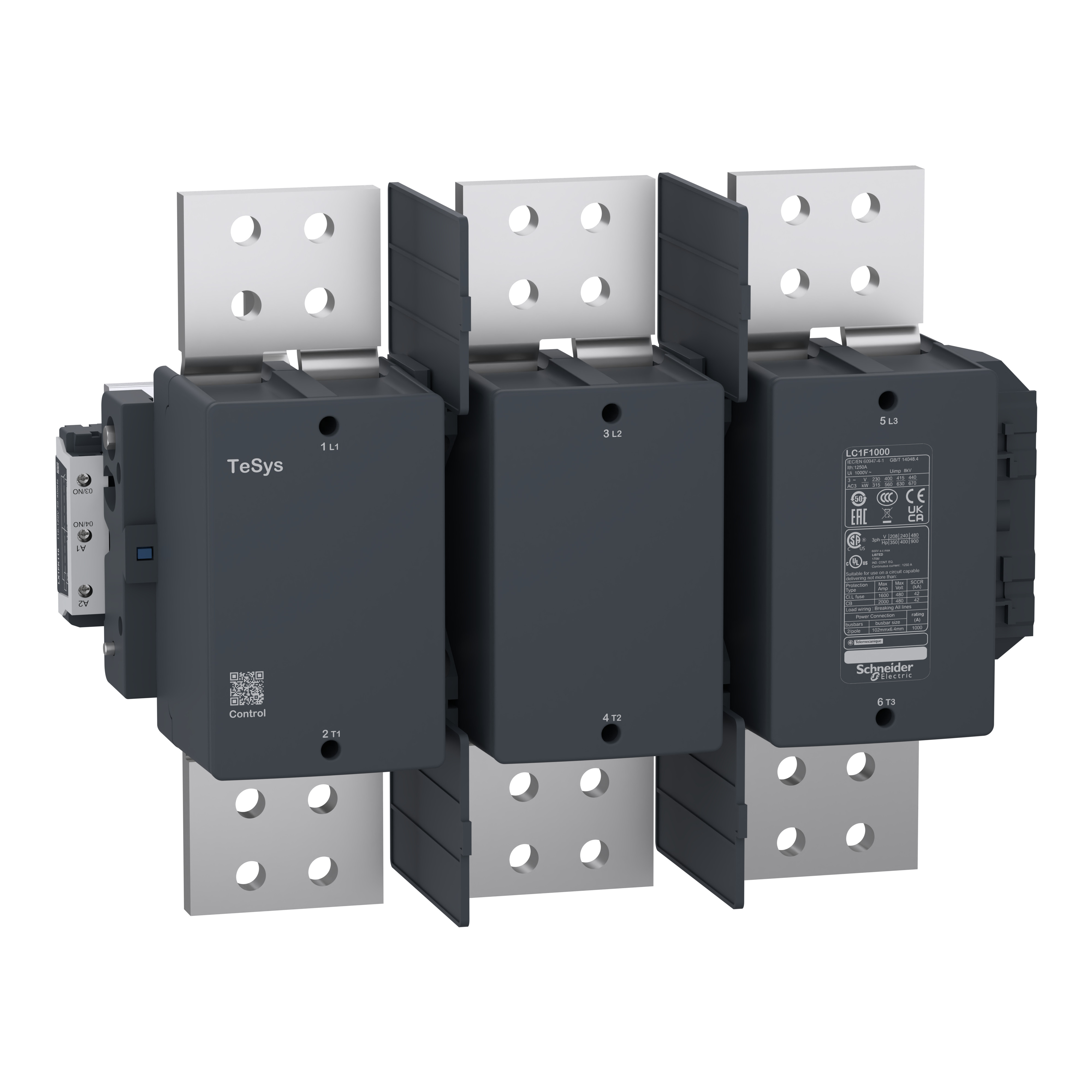 Schneider Electric TeSys F Tesys F contactor - 3P (3 no) - ac-3 - <= 440 V 1000 A - coil 230 V ac