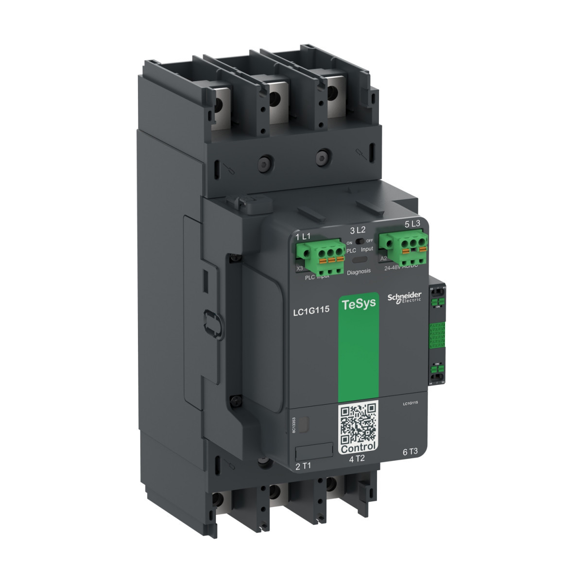 Schneider Electric TeSys Giga contactors "contactor Tesys giga advanced - 3p(3no) - 185a 440V ac3 - spoel 48-13