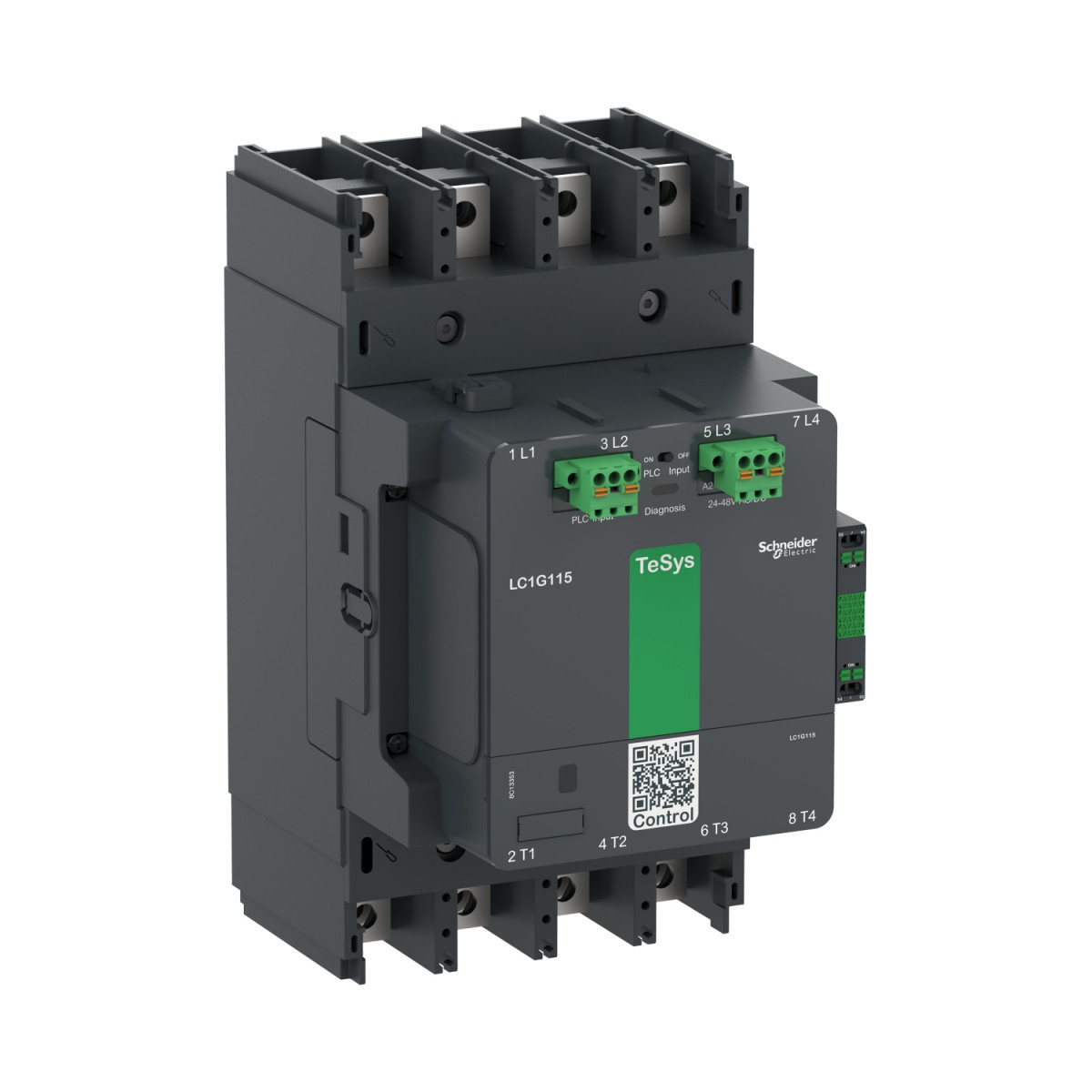 Schneider Electric TeSys Giga contactors Contactor Tesys giga advanced - 4p(4no) - 275a 440V ac1 - spoel 48-130
