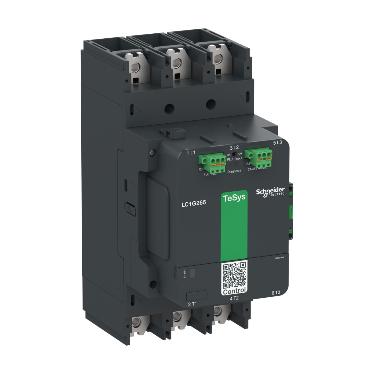 Schneider Electric TeSys Giga contactors "contactor Tesys giga advanced - 3p(3no) - 330a 440V ac3 - spoel 24-48