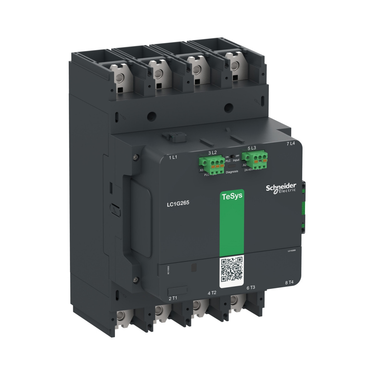 Schneider Electric TeSys Giga contactors Contactor Tesys giga advanced - 4p(4no) - 440a 440V ac1 - spoel 48-130