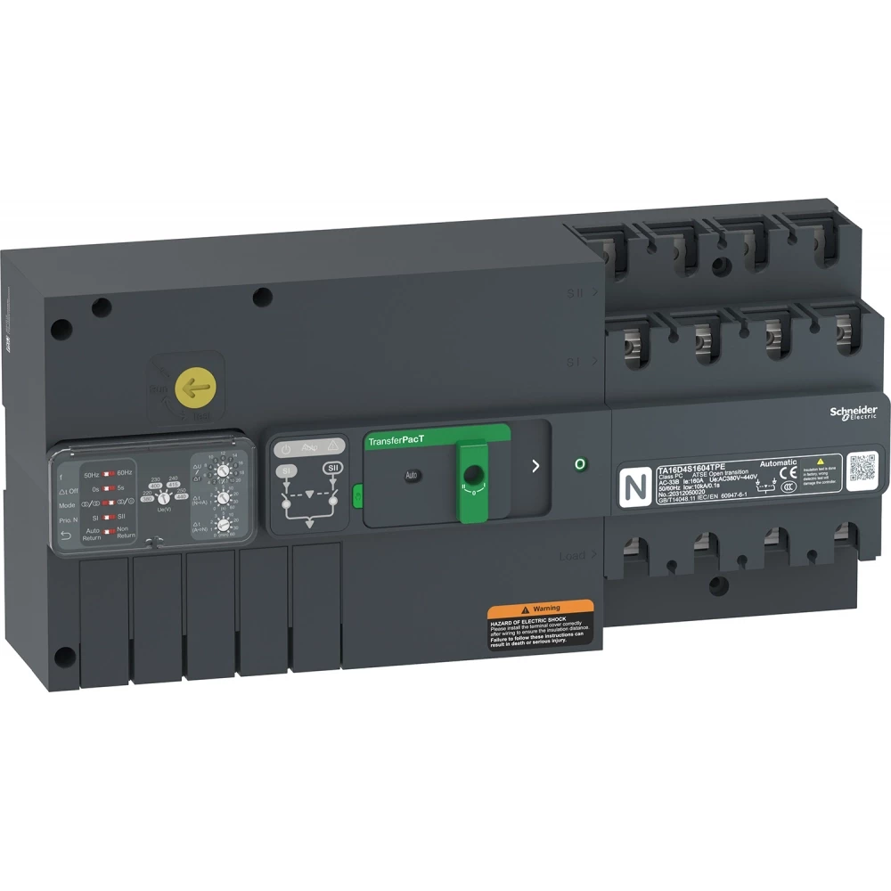 Schneider Electric transferpact auto 125a 4P draai 160a