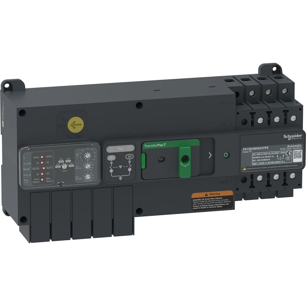 Schneider Electric transferpact auto 50a 3P draai 100a