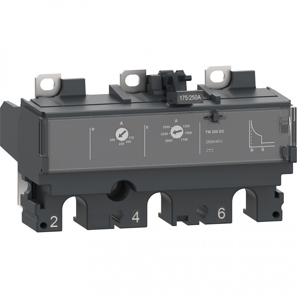 Schneider Electric ComPacT for DC networks, new genera Compact - trip unit - NSX250 - DC - 3P - 200a - TMD