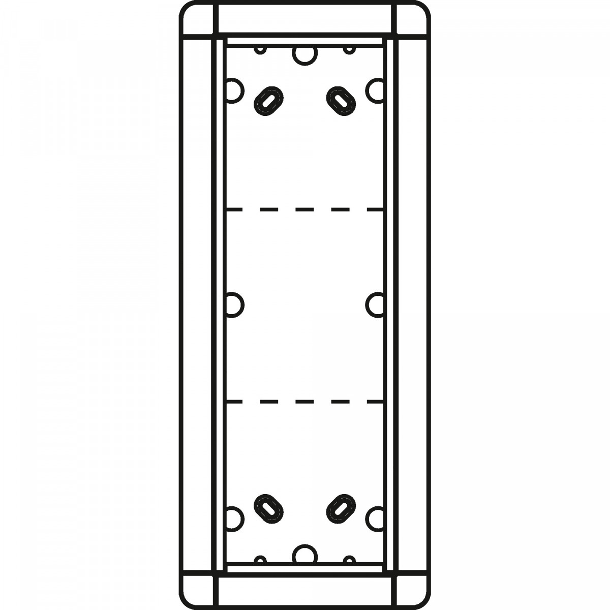 Schneider Electric TwinBus Door Station (brand Ritto) Ritto - frame voor opbouwmontage - 3M-slots - zilver