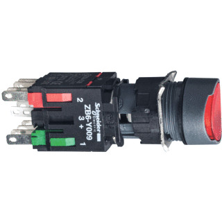 Schneider Electric verl.drukknop rood.1no+1nc