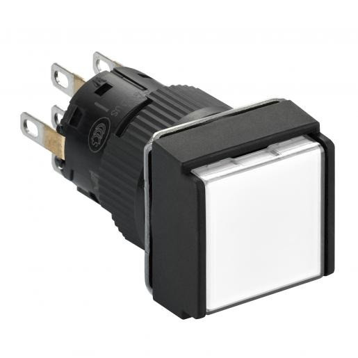 Schneider Electric verl.drukknop vierk wit 2no NC 24V