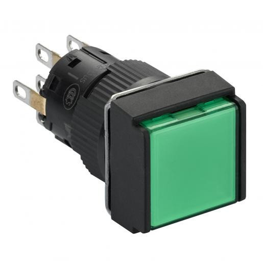 Schneider Electric verl.drukknop vierk groen 2no NC 24V