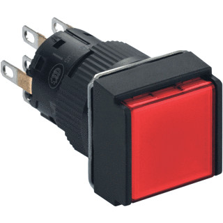Schneider Electric verl.drukknop vierk rood 2no NC 24V