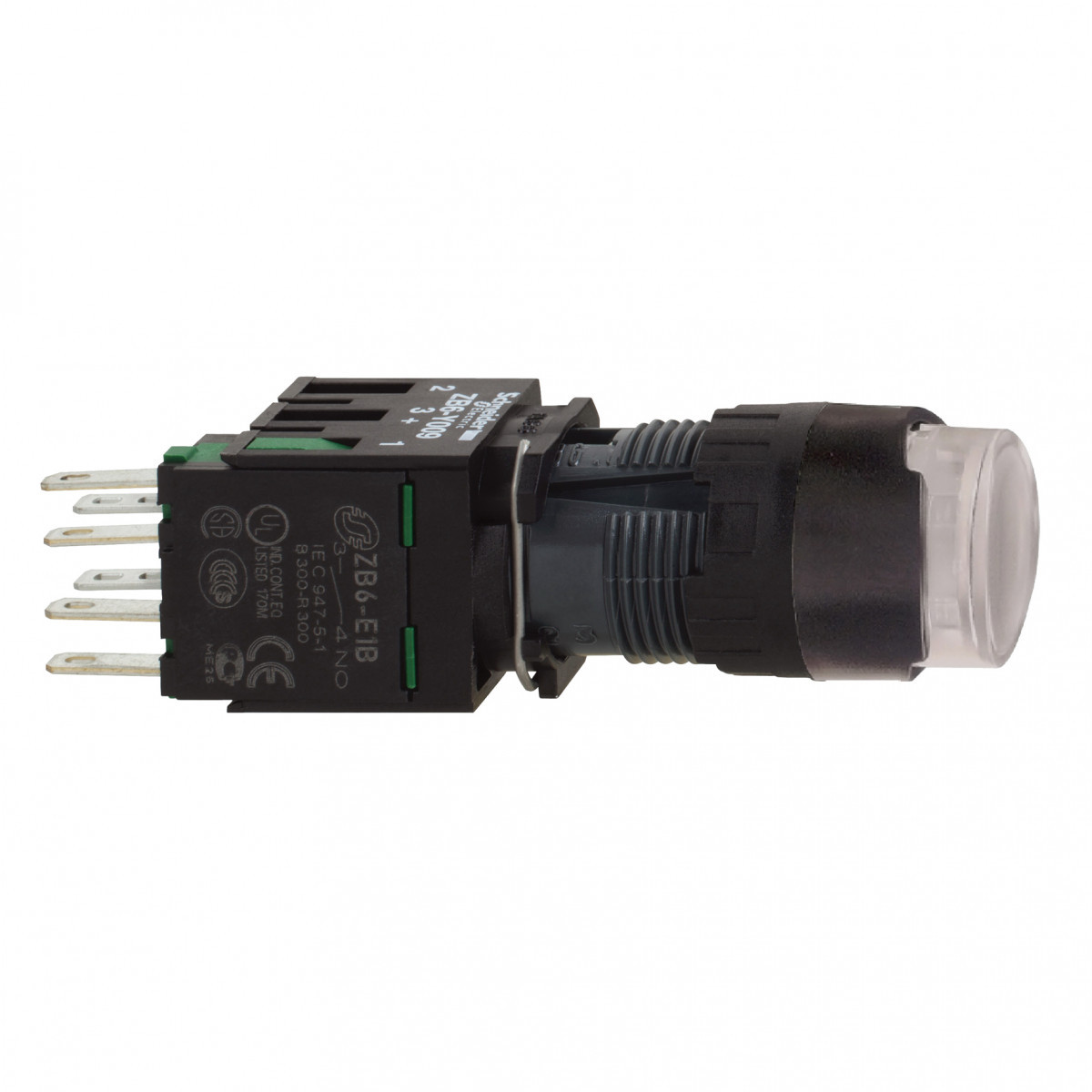 Schneider Electric verl.drukknop wit.1no