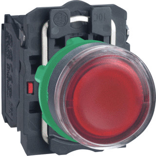 Schneider Electric verlichte drukknop 230vac ba9s RD