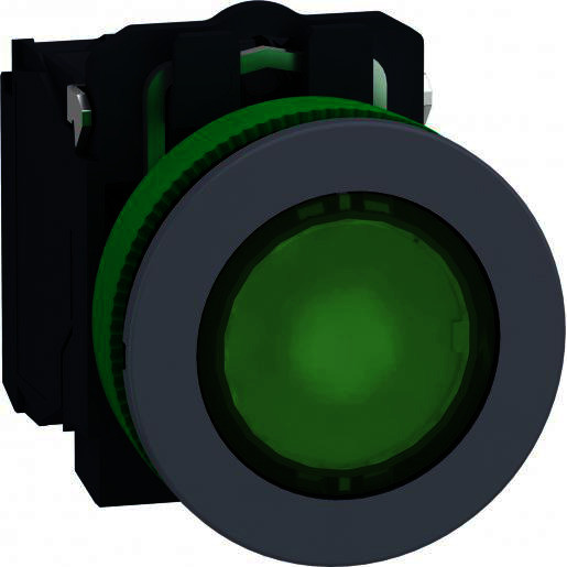 Schneider Electric verz.verl.druk.groen 24vad 1no 1NC