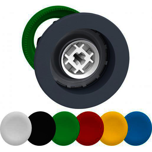 Schneider Electric verzonken drukknop kop met 6 kleurcaps