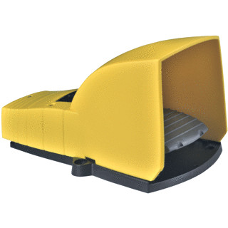 Schneider Electric voetschakelaar met kap geel 2no+nc