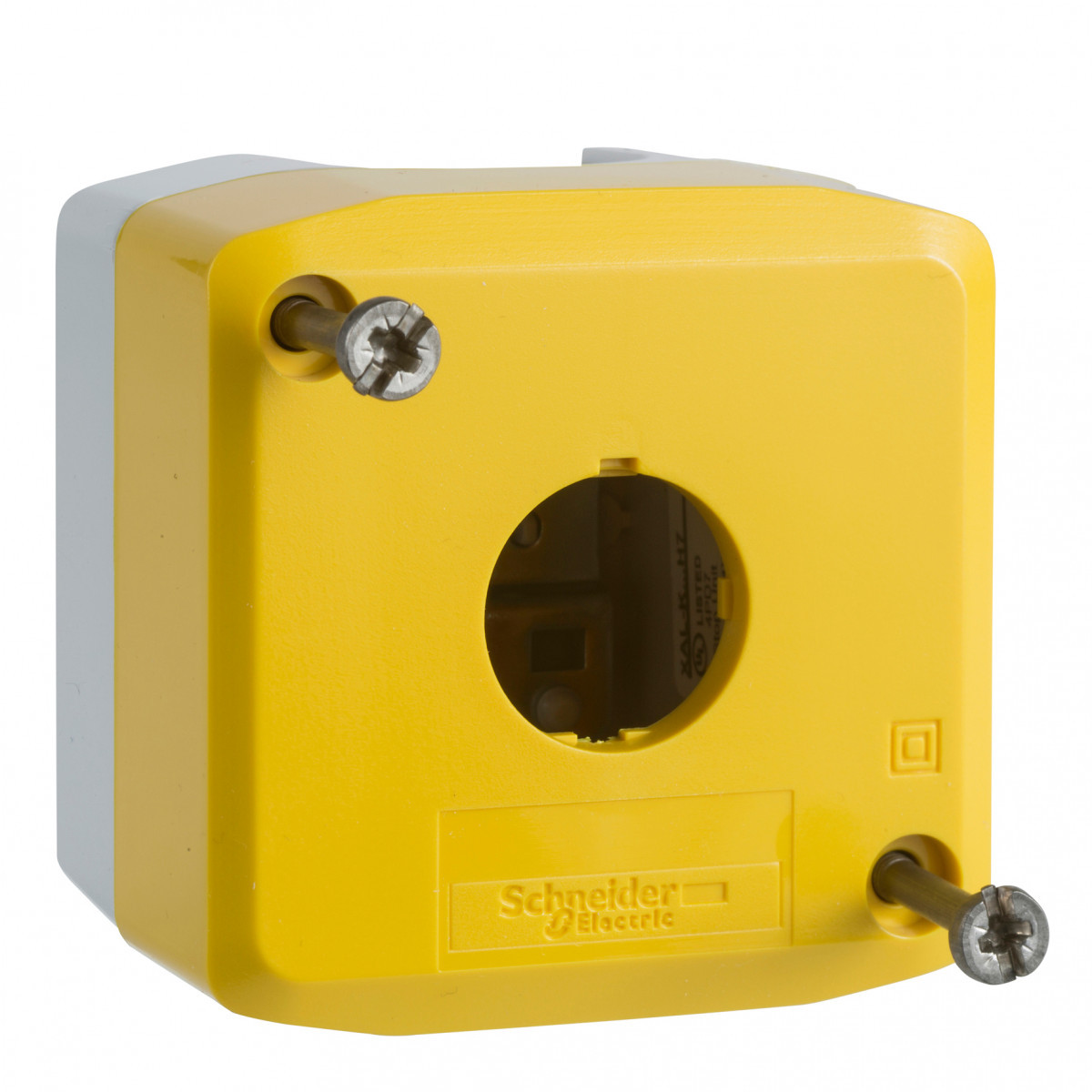 Schneider Electric drukknopkast leeg geel 1 gat