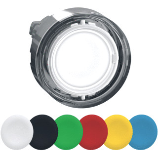 Schneider Electric XB4-drukknop kop-Ø22-6 kleuren-voor etiket