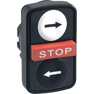 Schneider Electric kop dubbele toets kunststoff+stop