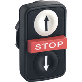 Schneider Electric kop dubbele toets kunststoff+stop